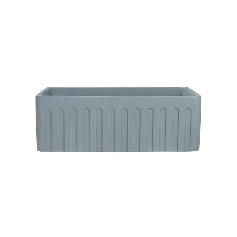 Ruvati Fiamma 33 x 20 inch Farmhouse Fireclay Kitchen Sink - Horizon Gray