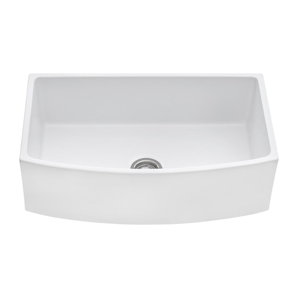 Ruvati Fiamma 33 x 20 inch Farmhouse Kitchen Sink - White