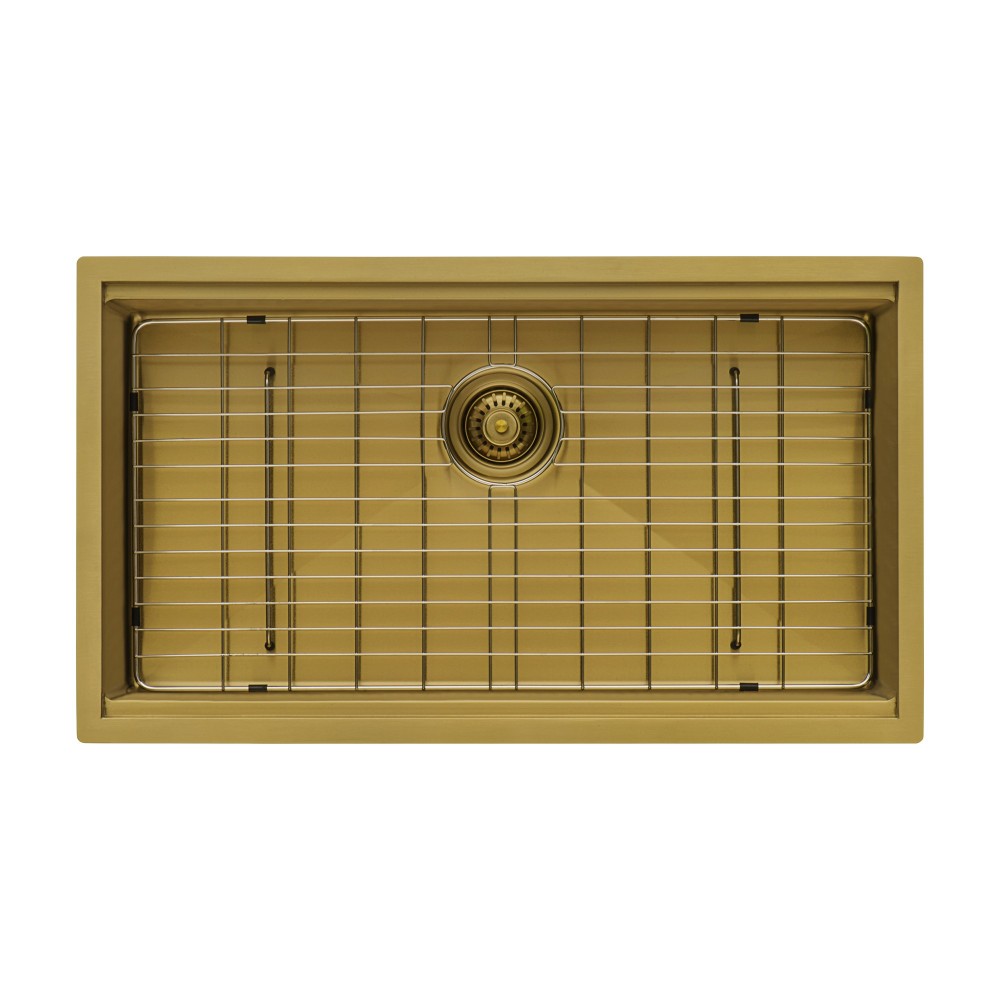 Ruvati Giana 27 x 19 inch Undermount Kitchen Sink - Matte Gold Brass Tone