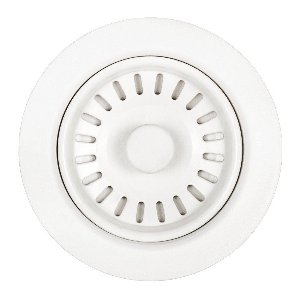 Ruvati Kitchen Sink Basket Strainer Drain Assembly Matte White