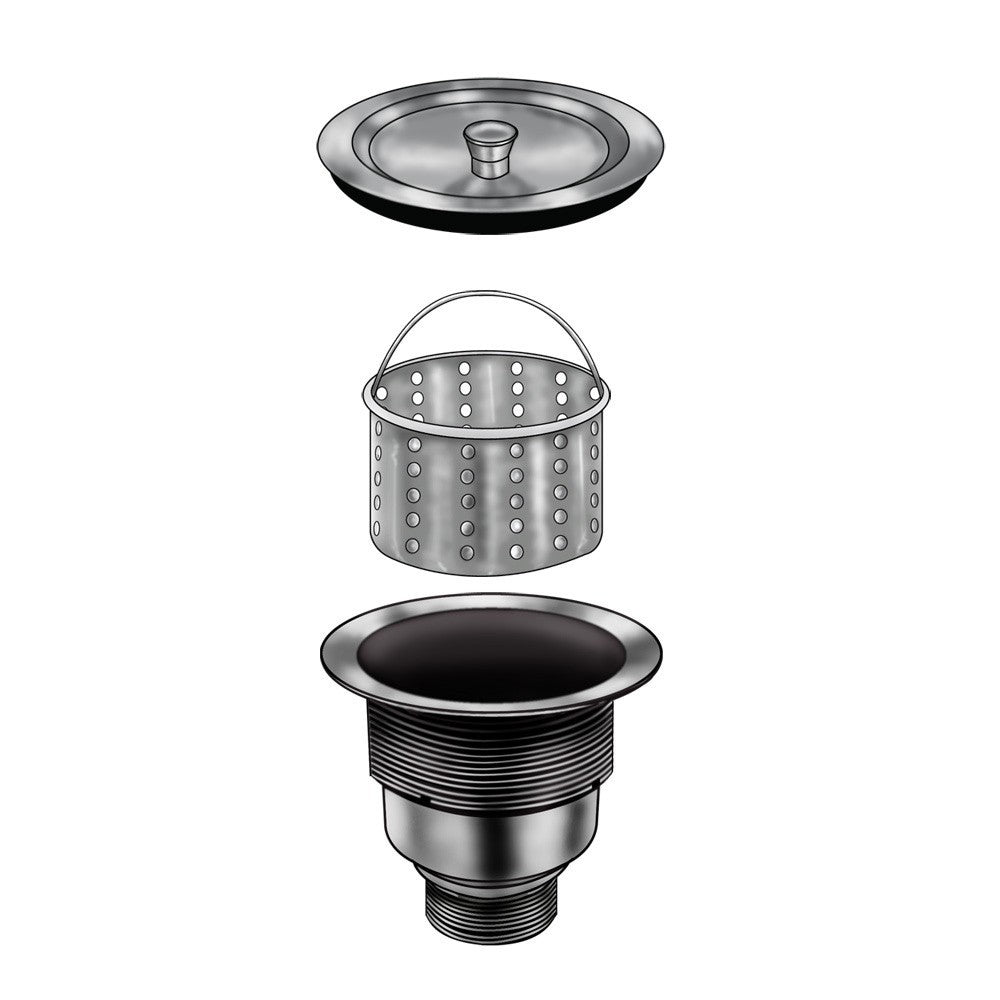 Ruvati Kitchen Sink Basket Strainer Stainless Steel