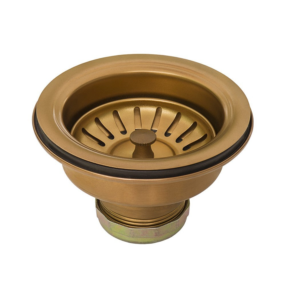 Ruvati Kitchen Sink Strainer Drain Assembly Copper Tone Stainless Steel