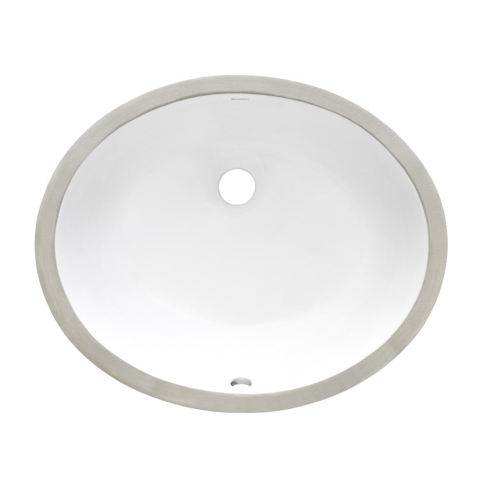 Ruvati Krona 18-1/2 x 15-1/2 inch Undermount Porcelain Bathroom Sink - White