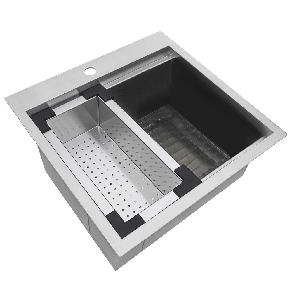 Ruvati Merino 21 x 20 inch Topmount Outdoor Sink - Stainless Steel