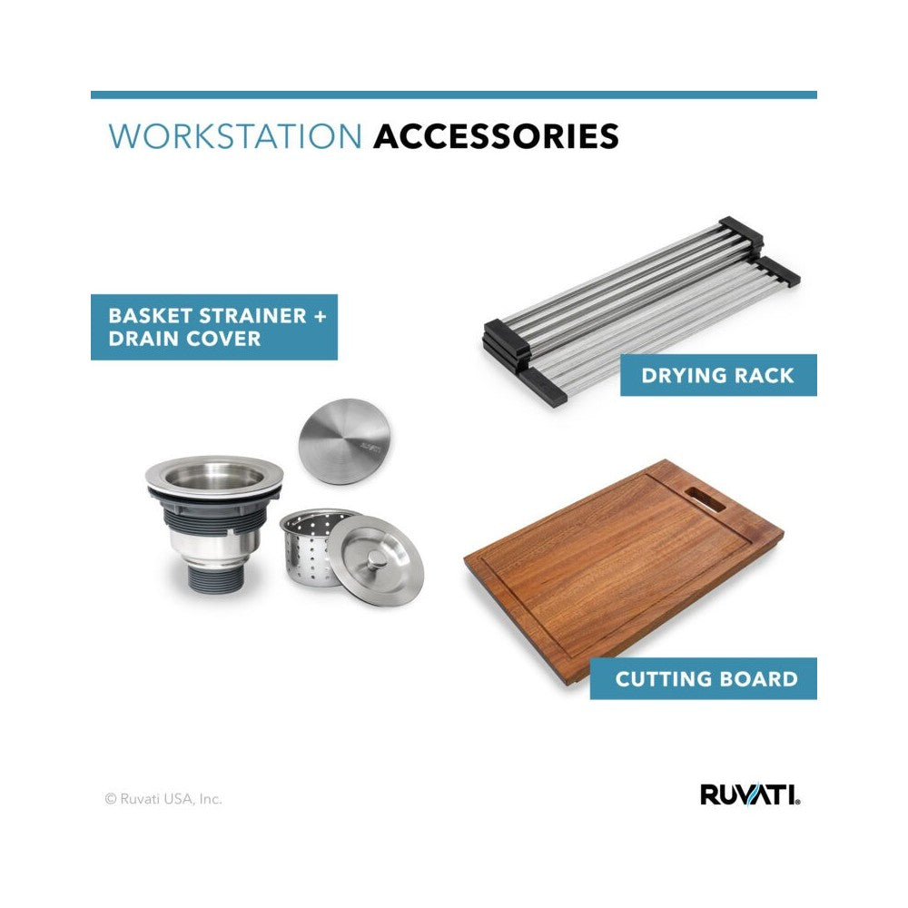 Ruvati Verona 24 x 22 inch Apron Front Stainless Steel Kitchen Sink