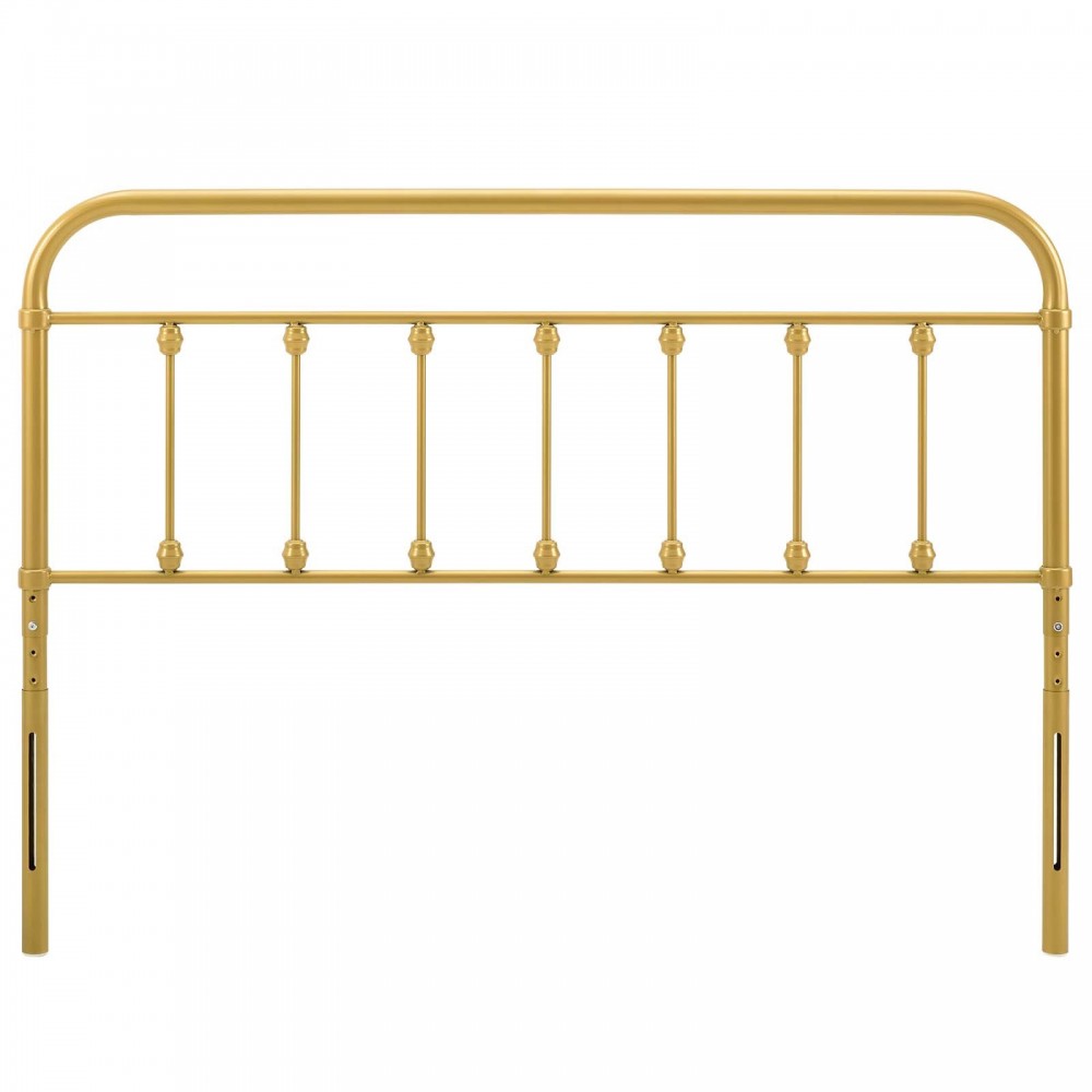 Sage King Metal Headboard, Gold