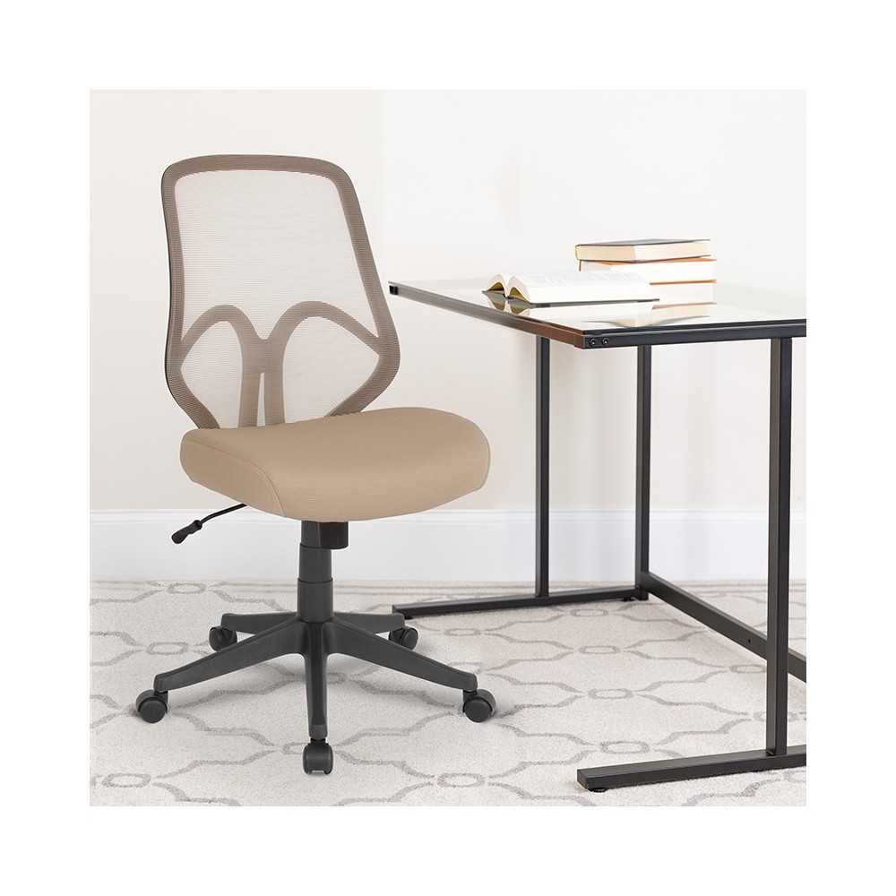 Salerno Series High Back Light Brown Mesh Office Chair