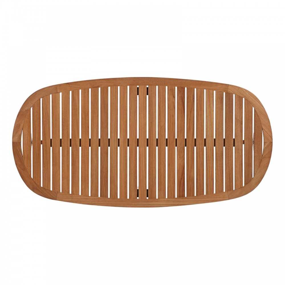 Saratoga Outdoor Patio Premium Grade A Teak Wood Oval Coffee Table
