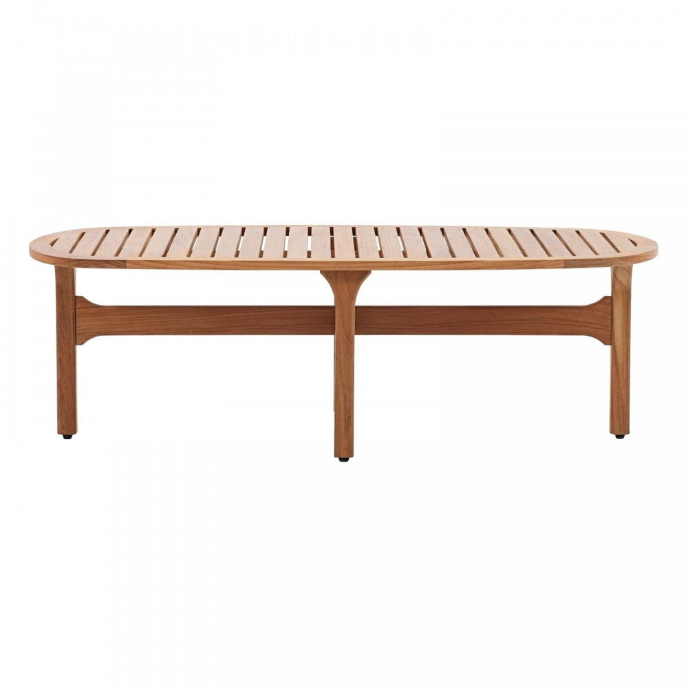Saratoga Outdoor Patio Premium Grade A Teak Wood Oval Coffee Table
