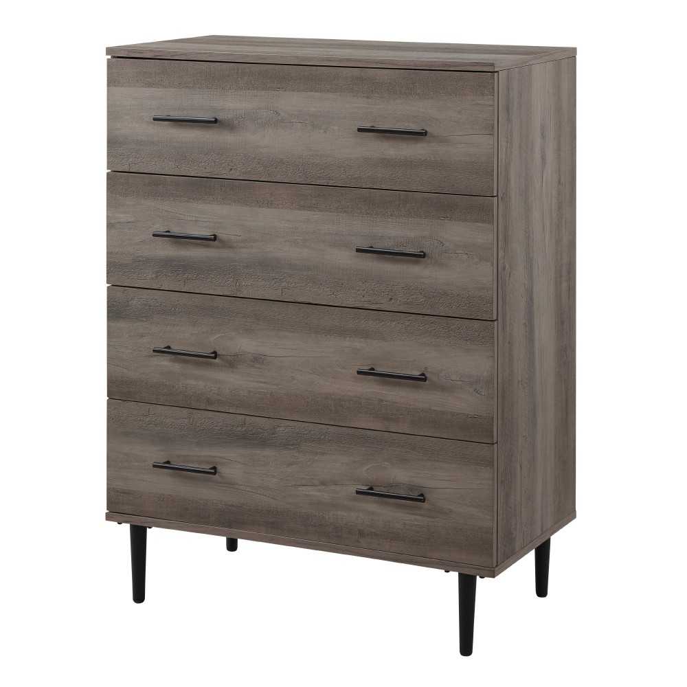 Savanna 30" Contemporary 4 Drawer Chest - Gray Wash