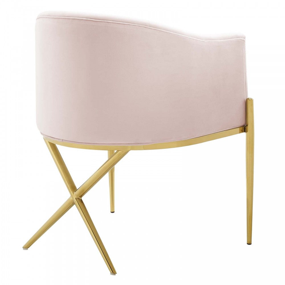Savour Accent Dining Armchair Performance Velvet Set of 2, Pink