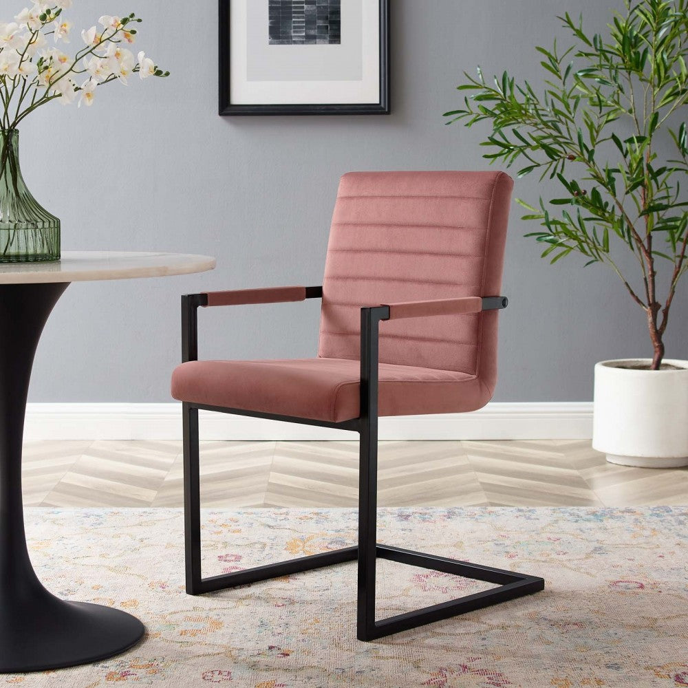 Savoy Performance Velvet Dining Chairs - Set of 2, Dusty Rose