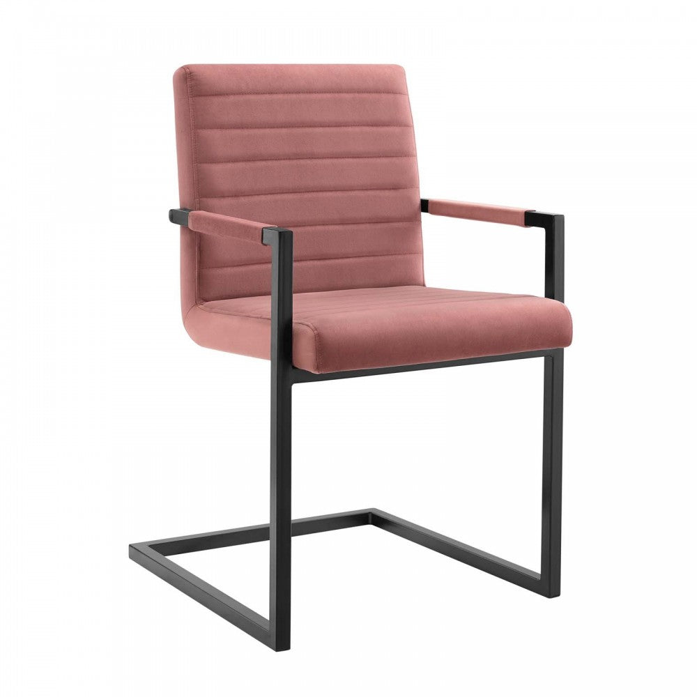 Savoy Performance Velvet Dining Chairs - Set of 2, Dusty Rose