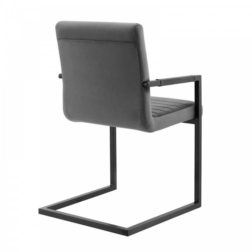 Savoy Performance Velvet Dining Chairs - Set of 2, Gray