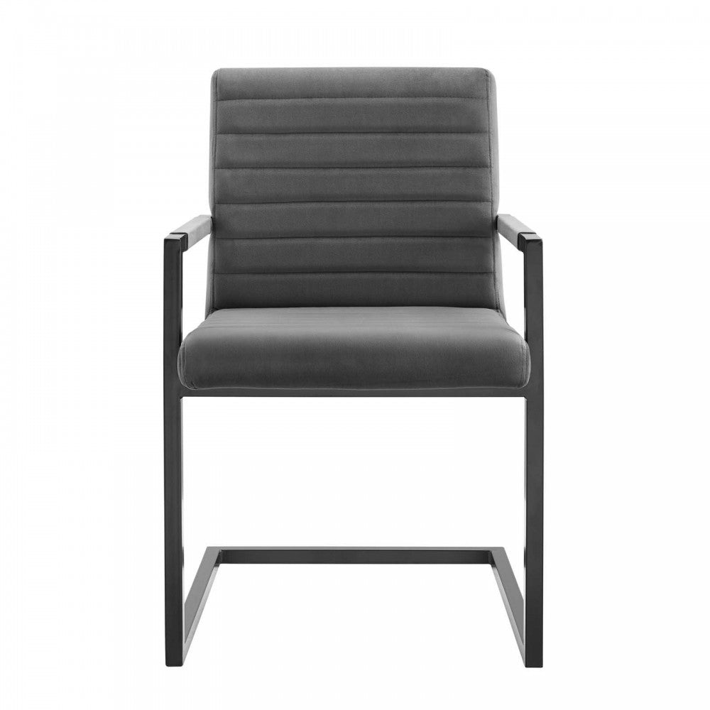 Savoy Performance Velvet Dining Chairs - Set of 2, Gray