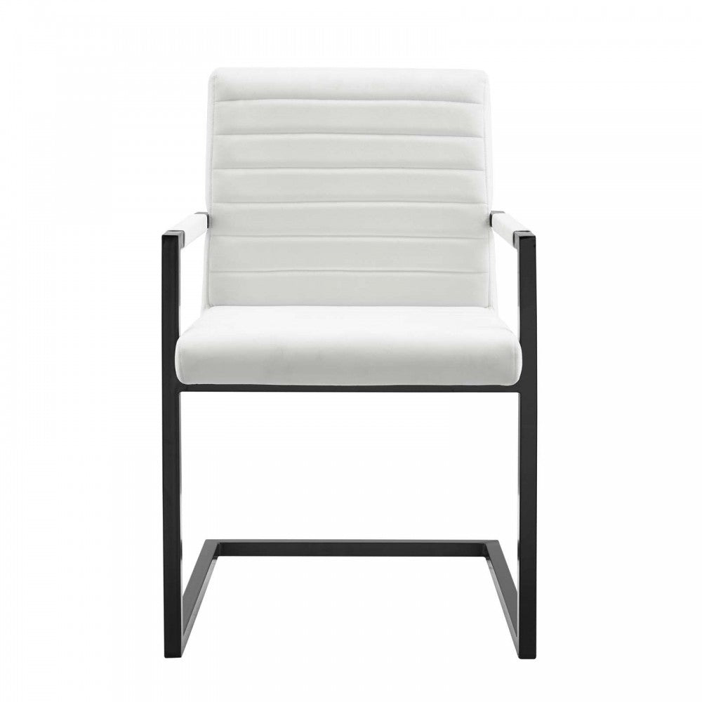Savoy Performance Velvet Dining Chairs - Set of 2, White