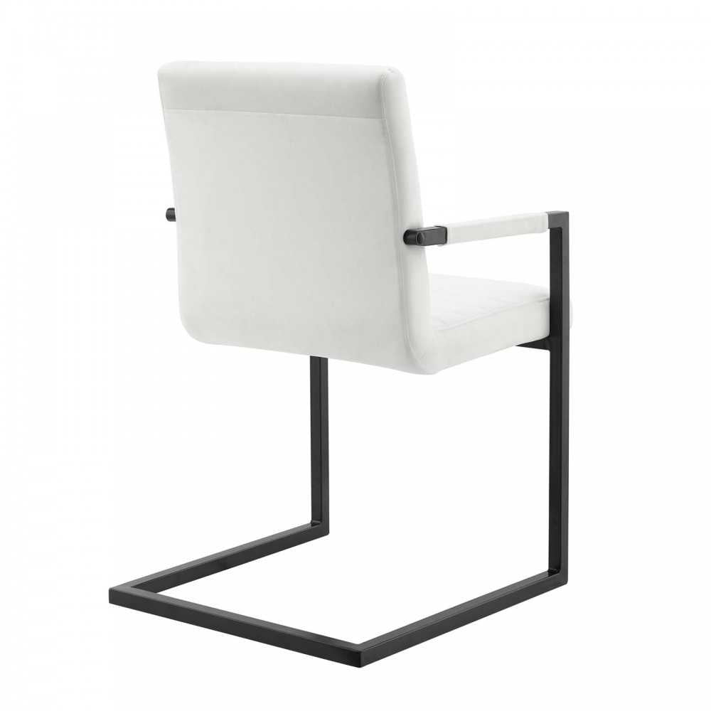 Savoy Performance Velvet Dining Chairs - Set of 2, White