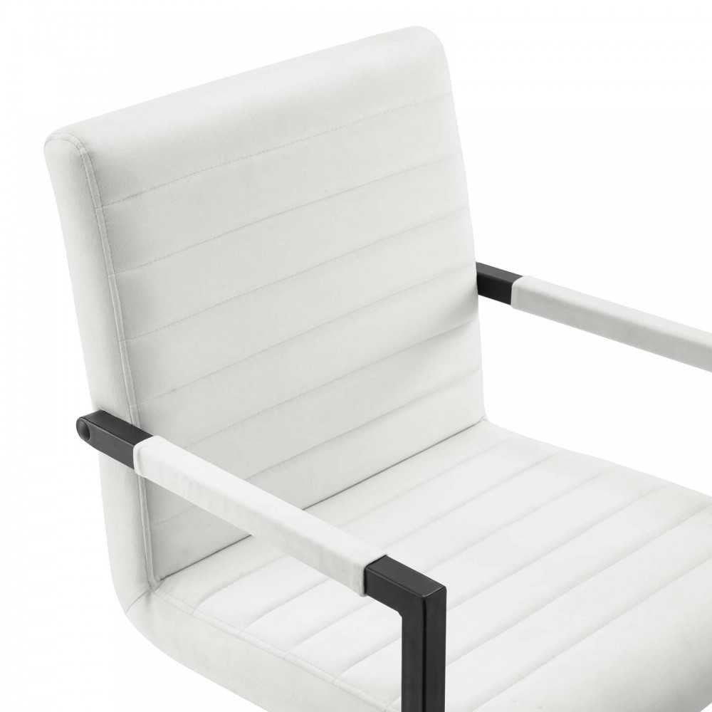 Savoy Performance Velvet Dining Chairs - Set of 2, White