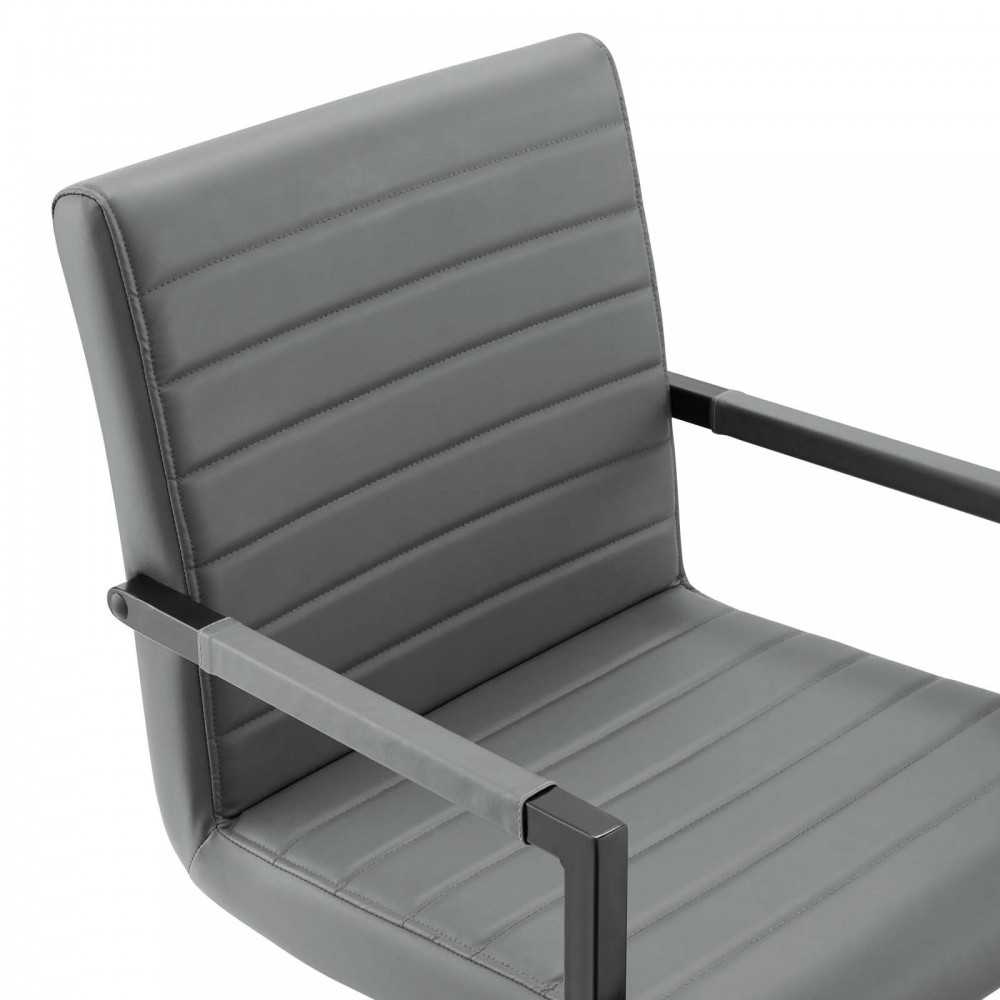 Savoy Vegan Leather Dining Chairs - Set of 2, Gray