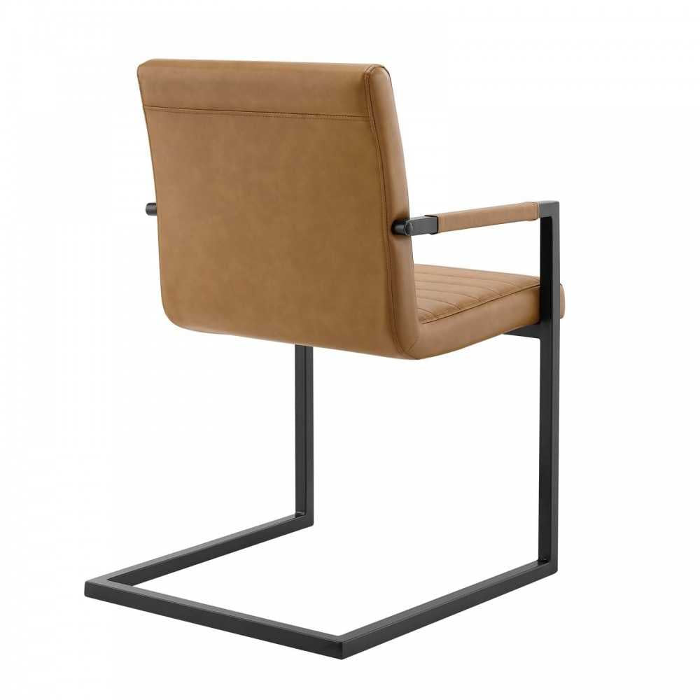 Savoy Vegan Leather Dining Chairs - Set of 2, Tan