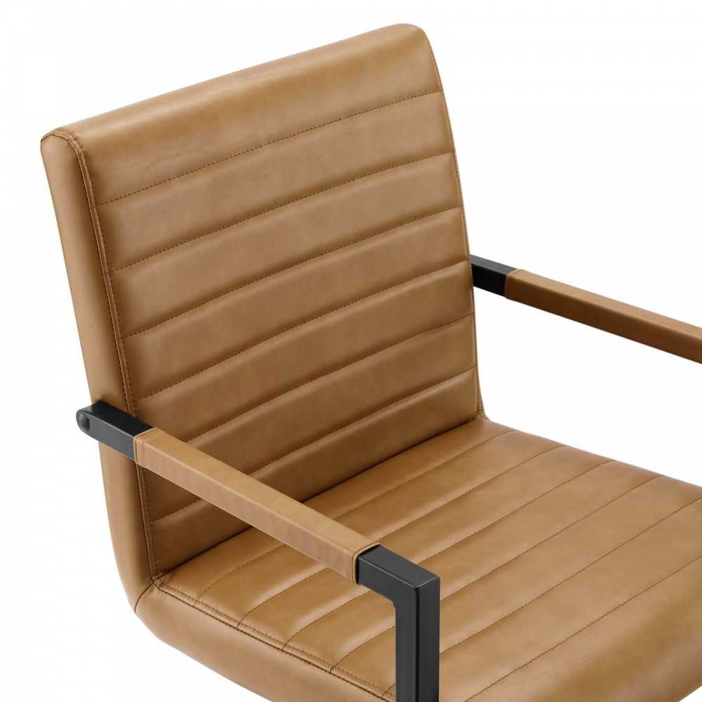 Savoy Vegan Leather Dining Chairs - Set of 2, Tan