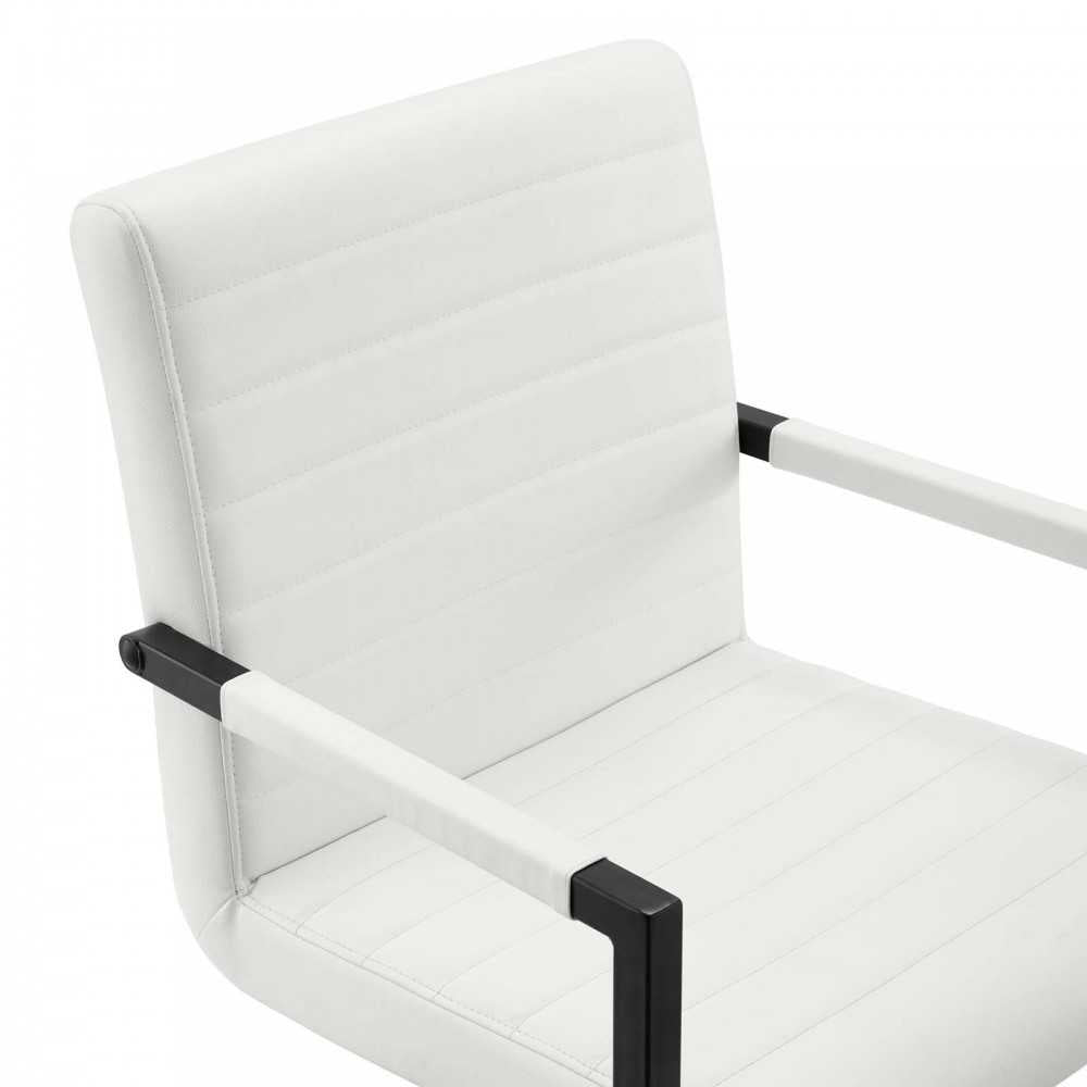Savoy Vegan Leather Dining Chairs - Set of 2, White