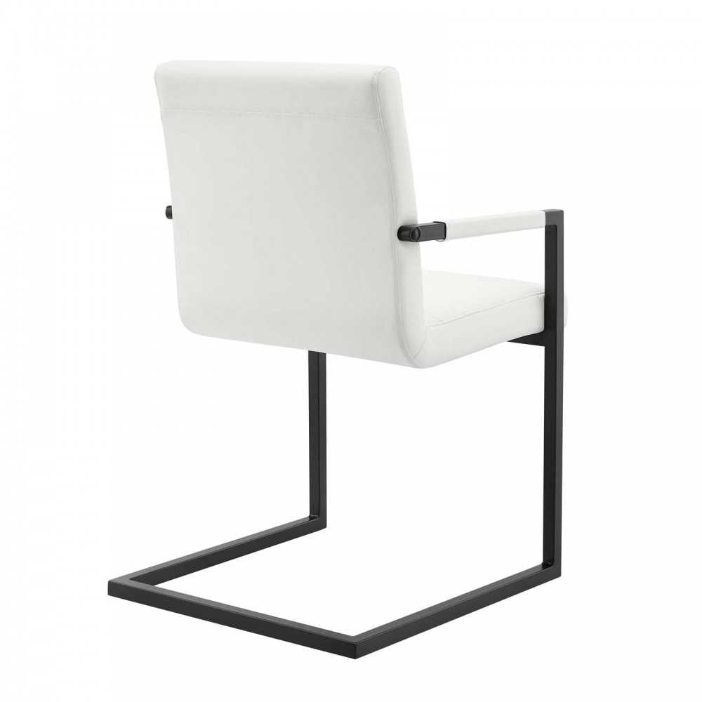 Savoy Vegan Leather Dining Chairs - Set of 2, White