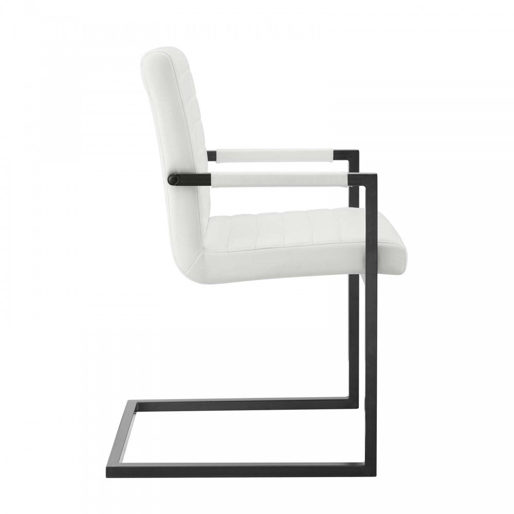 Savoy Vegan Leather Dining Chairs - Set of 2, White