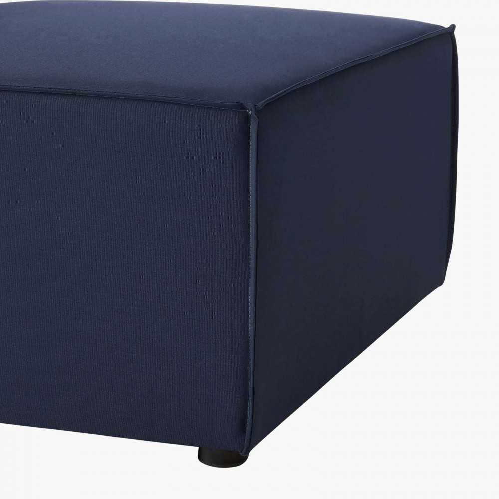 Saybrook Outdoor Patio Upholstered Sectional Sofa Armless Chair, Navy Blue