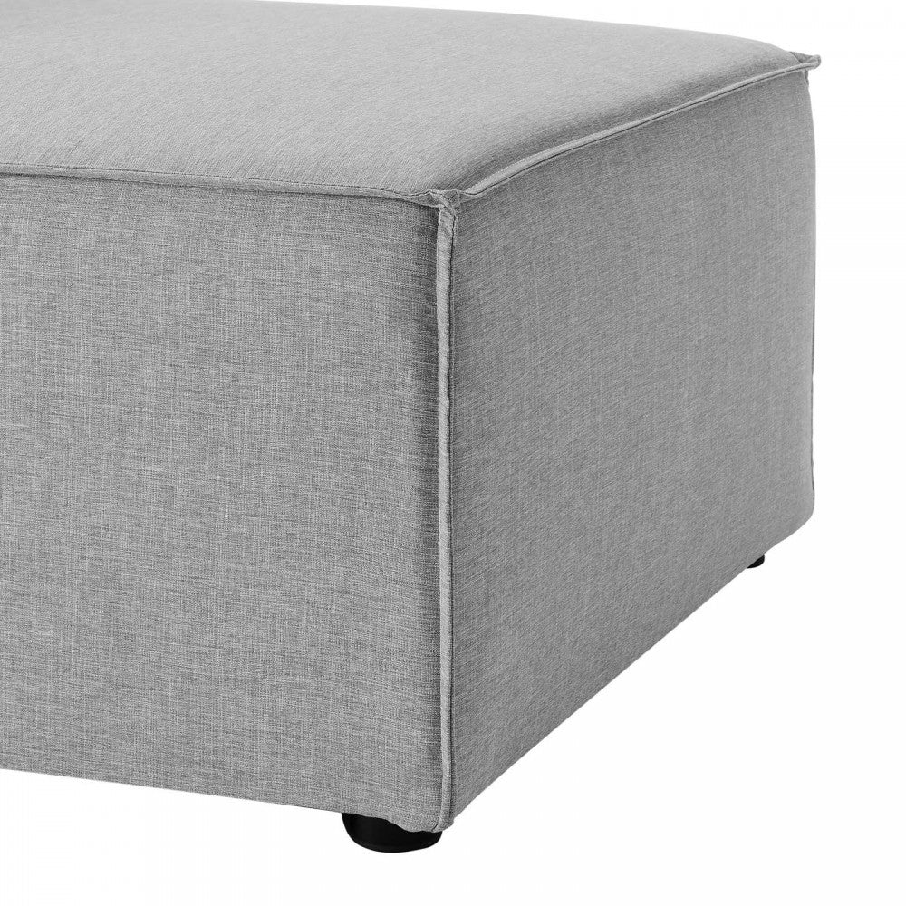 Saybrook Outdoor Patio Upholstered Sectional Sofa Armless Chair, Gray