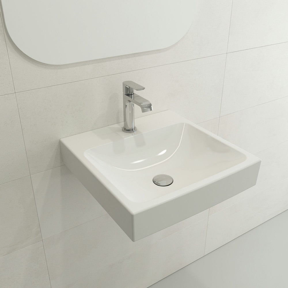 Scala Arch Wall-Mounted Sink Fireclay 19 in. 1-Hole in White