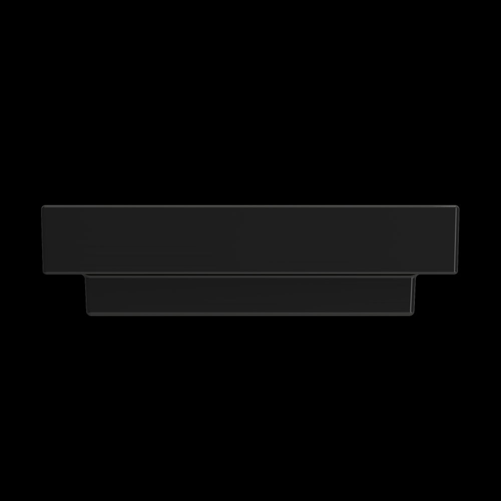Scala Arch Wall-Mounted Sink Fireclay 23.75 in. 1-Hole in Black