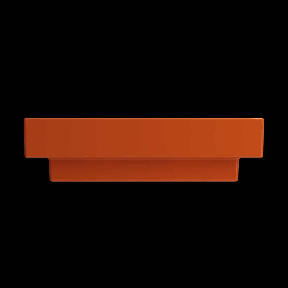 Scala Arch Wall-Mounted Sink Fireclay 23.75 in. 3-Hole in Orange