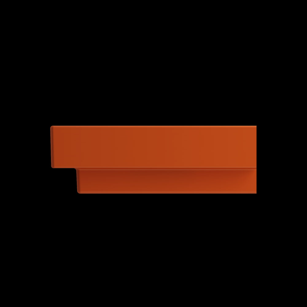 Scala Arch Wall-Mounted Sink Fireclay 23.75 in. 3-Hole in Orange