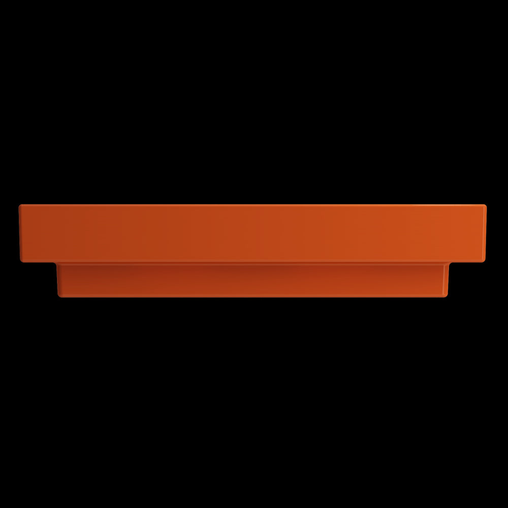 Scala Arch Wall-Mounted Sink Fireclay 32 in. 1-Hole in Orange