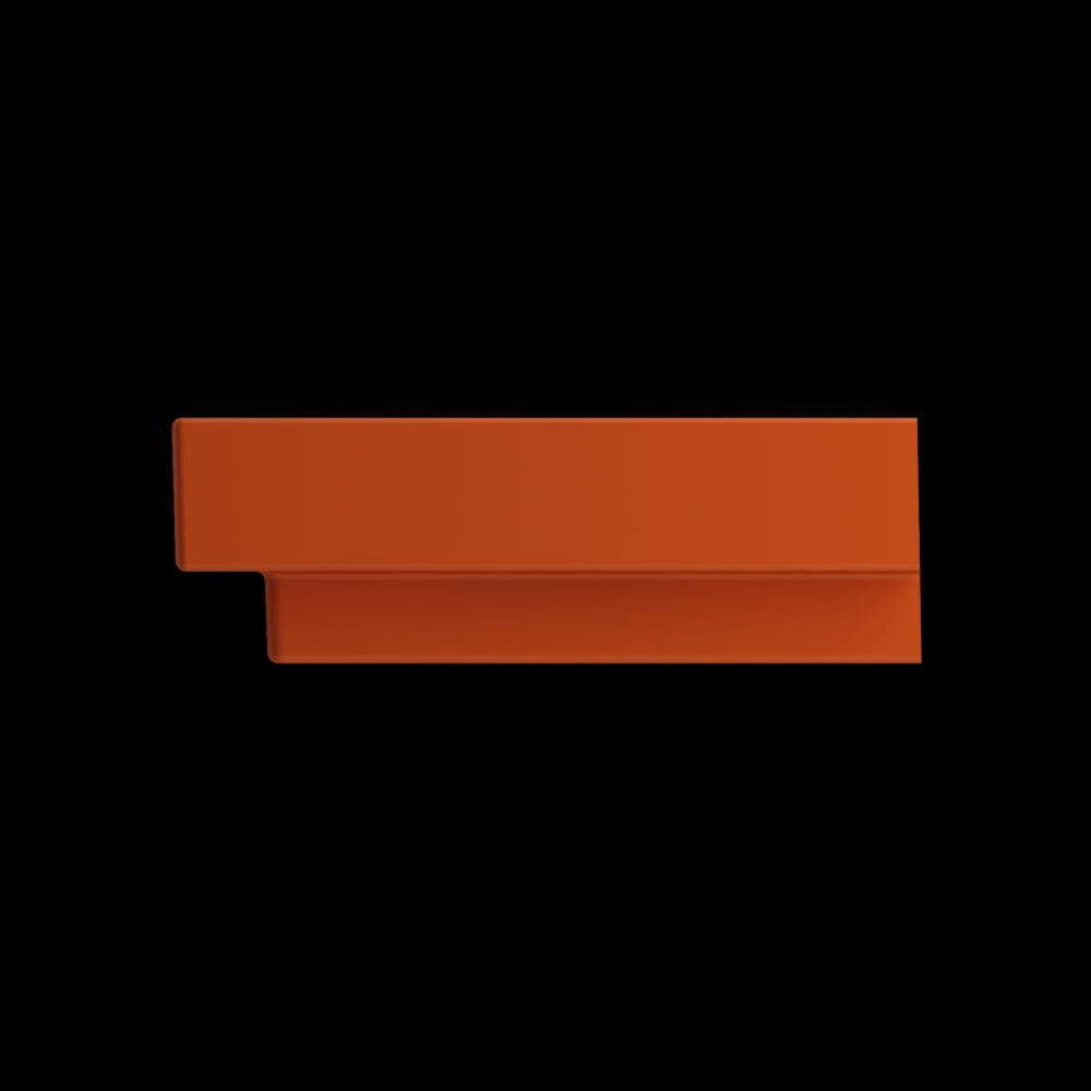 Scala Arch Wall-Mounted Sink Fireclay 32 in. 1-Hole in Orange