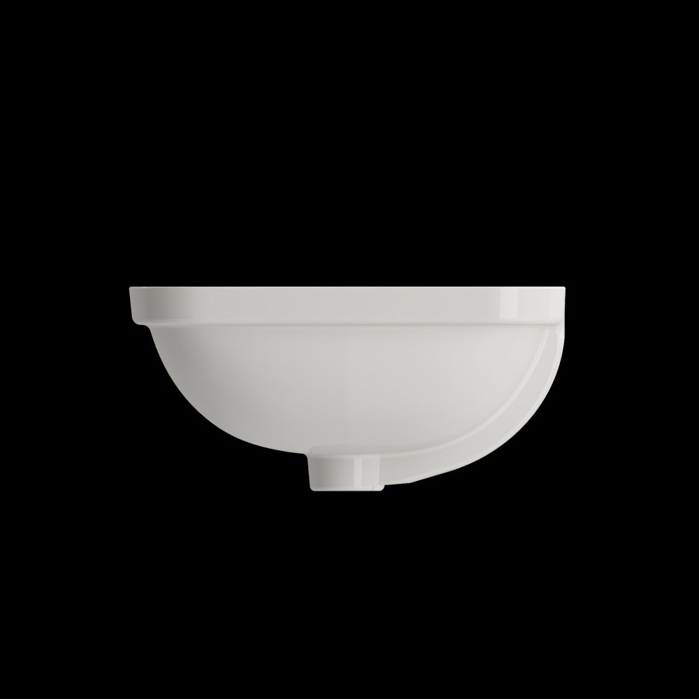 Scala Undermount Sink Fireclay 21.75 in. with Overflow in Biscuit