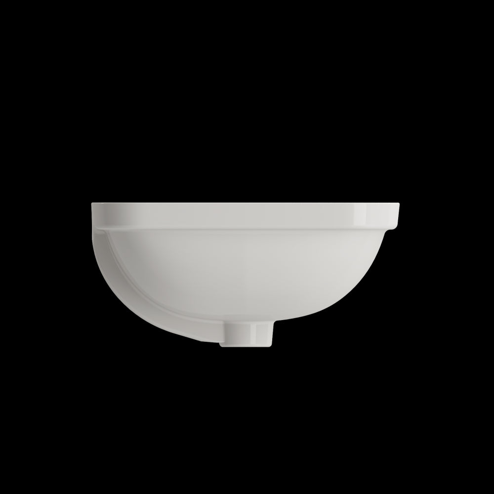 Scala Undermount Sink Fireclay 21.75 in. with Overflow in Biscuit