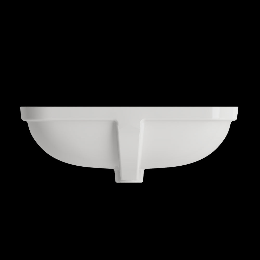 Scala Undermount Sink Fireclay 21.75 in. with Overflow in White