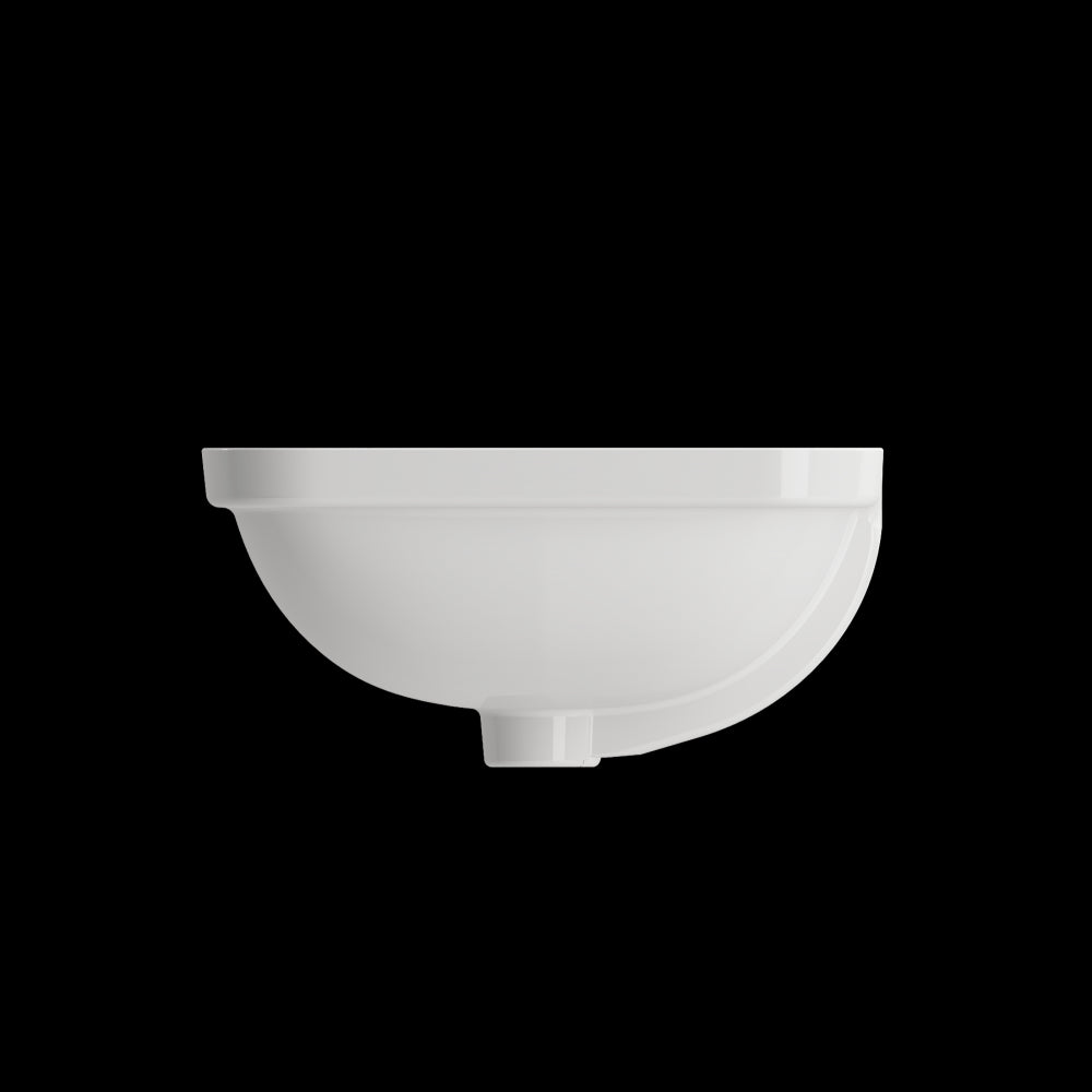 Scala Undermount Sink Fireclay 21.75 in. with Overflow in White