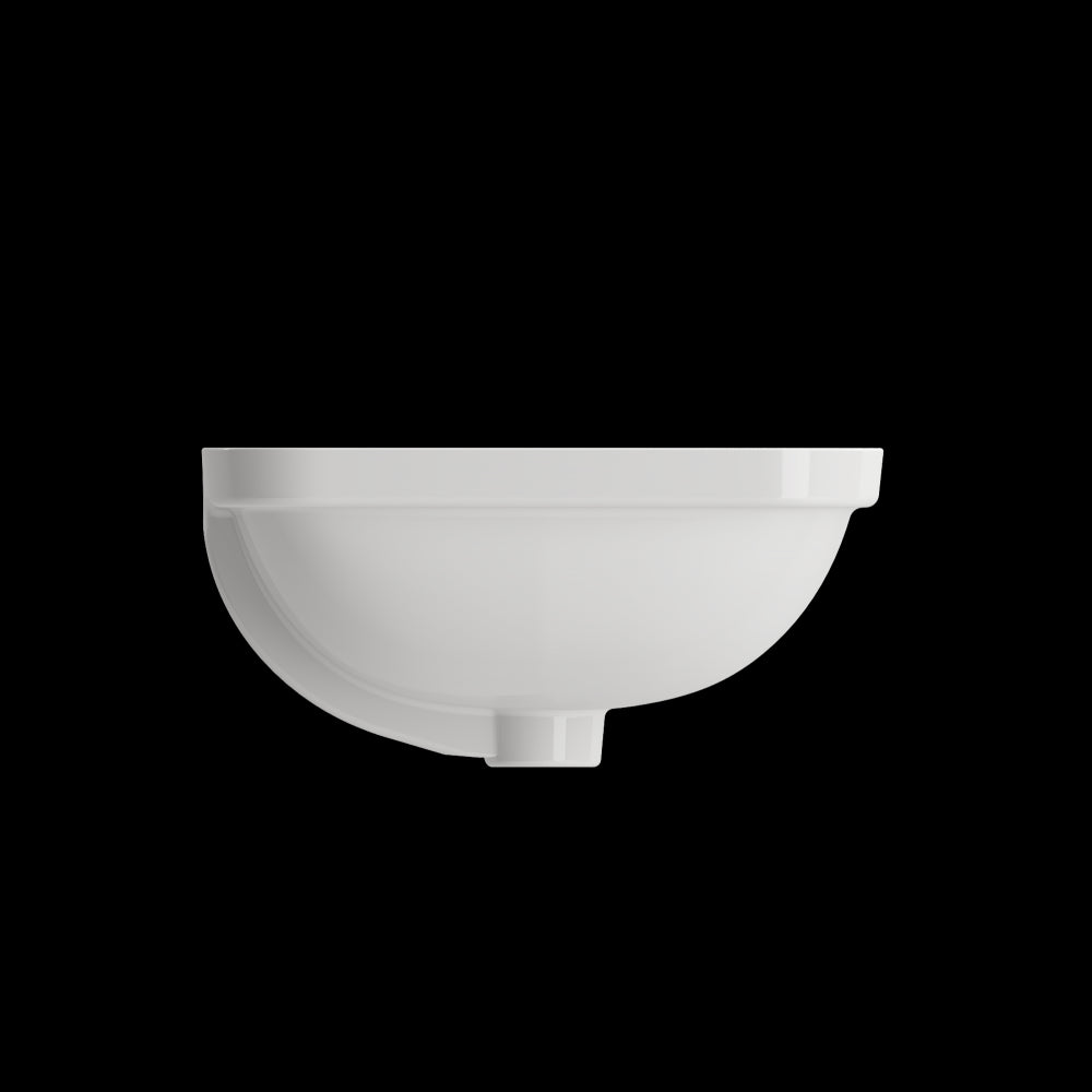 Scala Undermount Sink Fireclay 21.75 in. with Overflow in White
