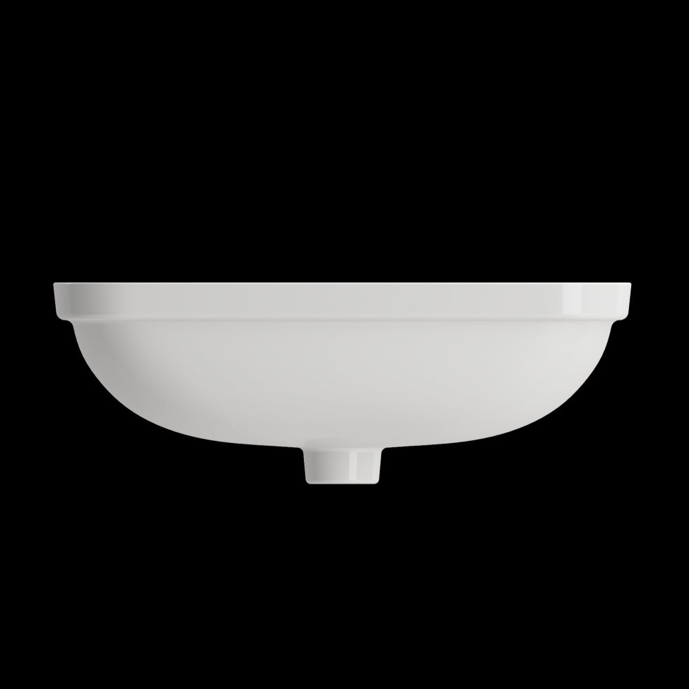 Scala Undermount Sink Fireclay 21.75 in. with Overflow in White