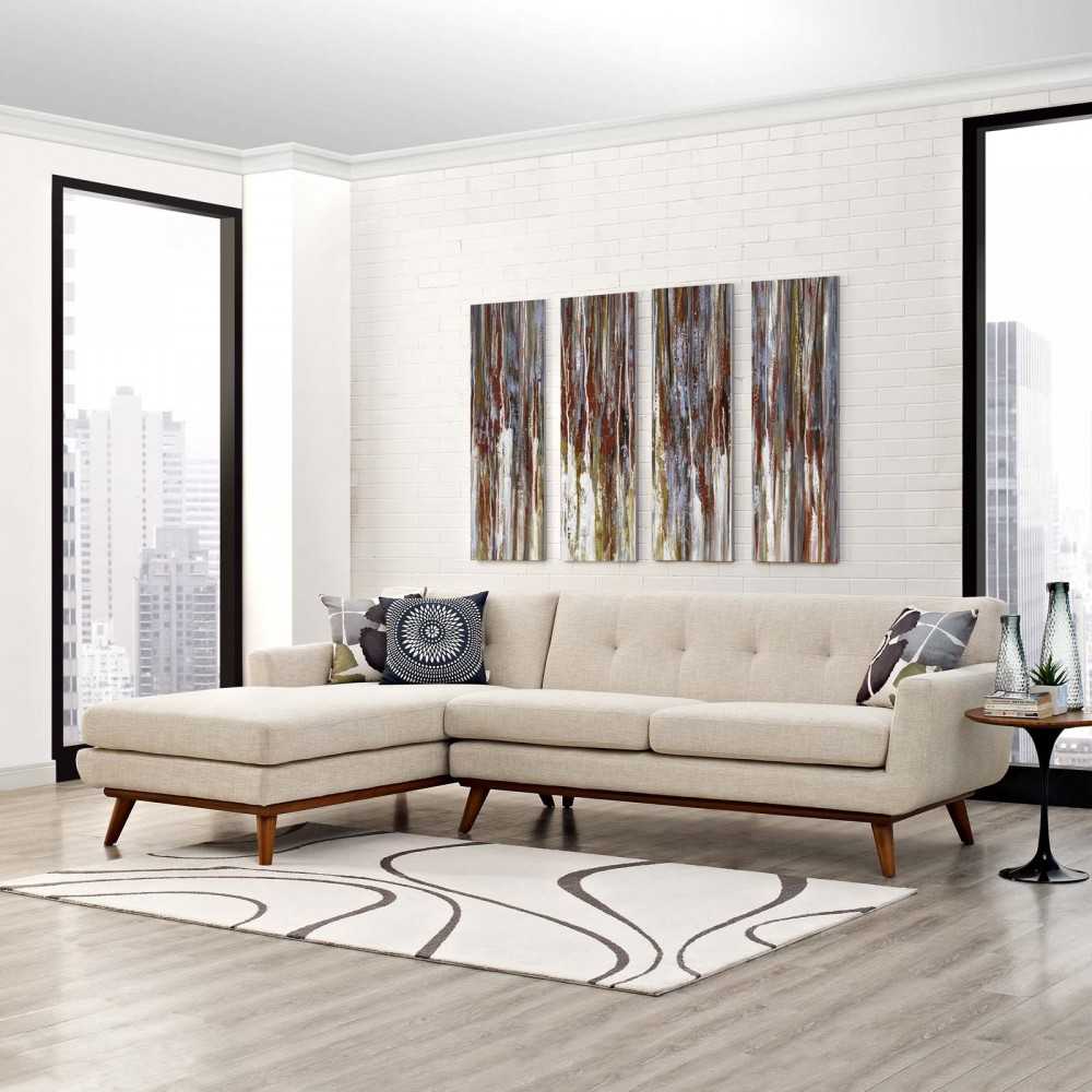 se Left-Facing Sectional Sofa, Beige