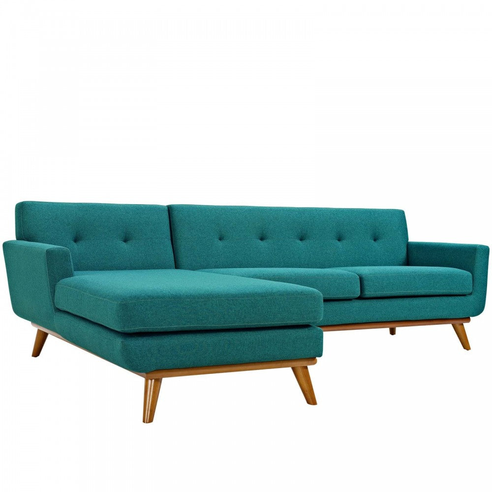 se Left-Facing Sectional Sofa, Teal