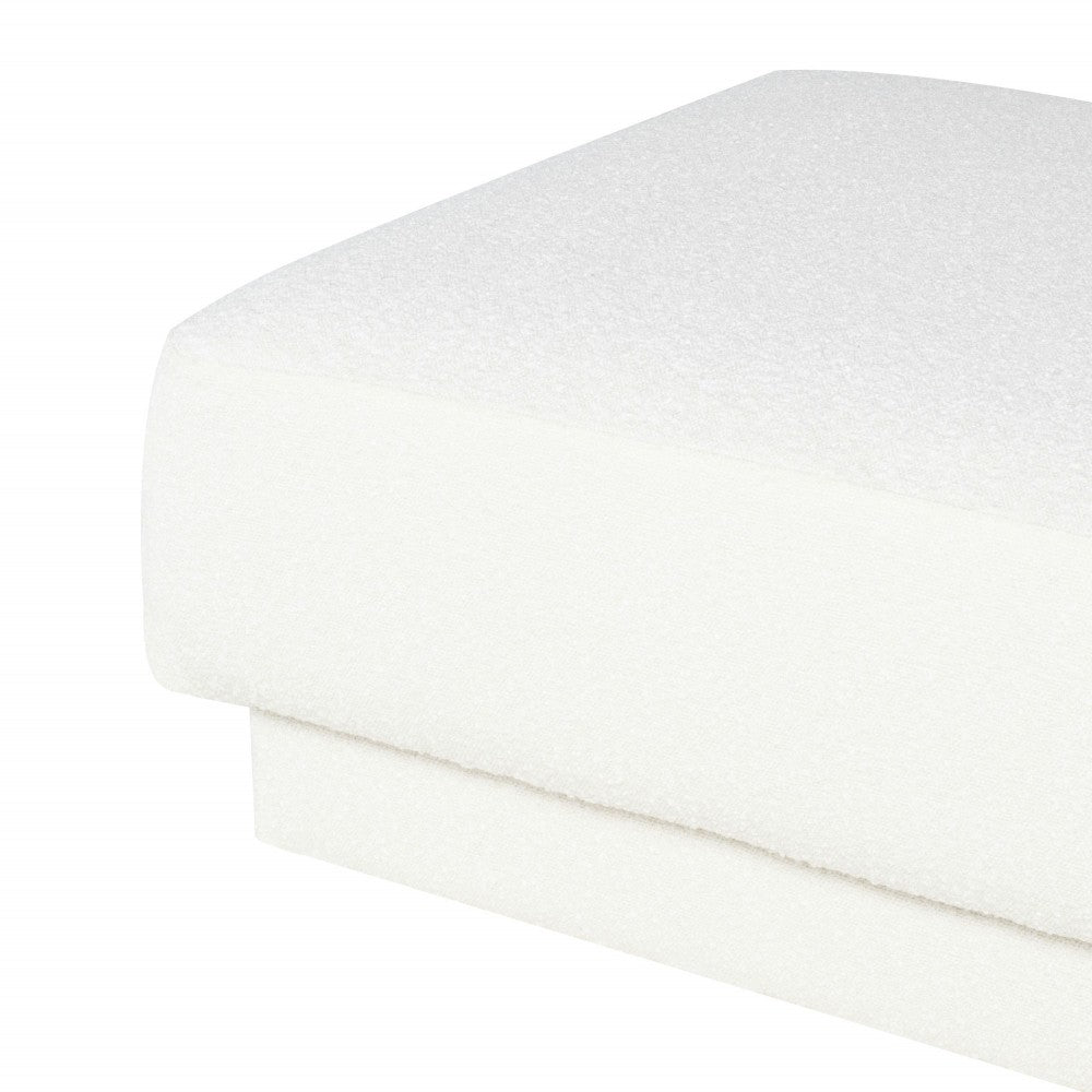 Seraphina Buttermilk Boucle Fabric Modular Sofa Ottoman