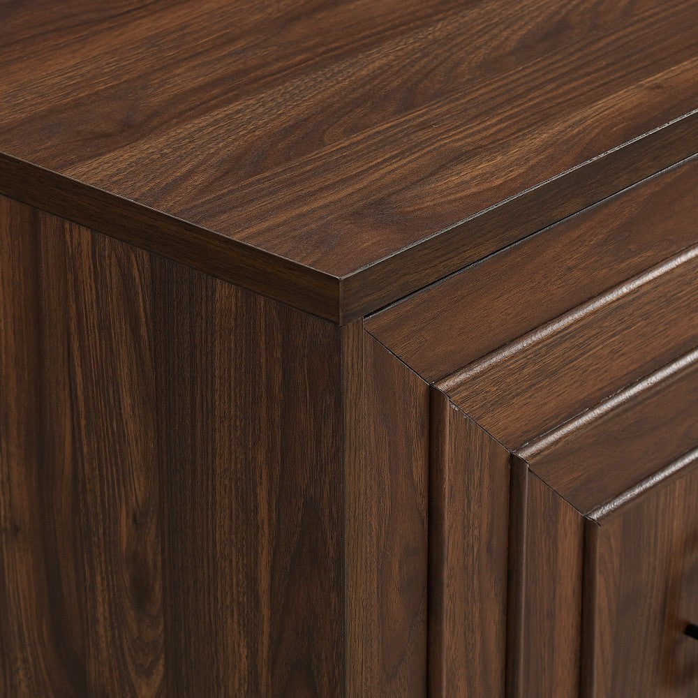 Serena 52" Square Detail Sliding Door Sideboard - Dark Walnut