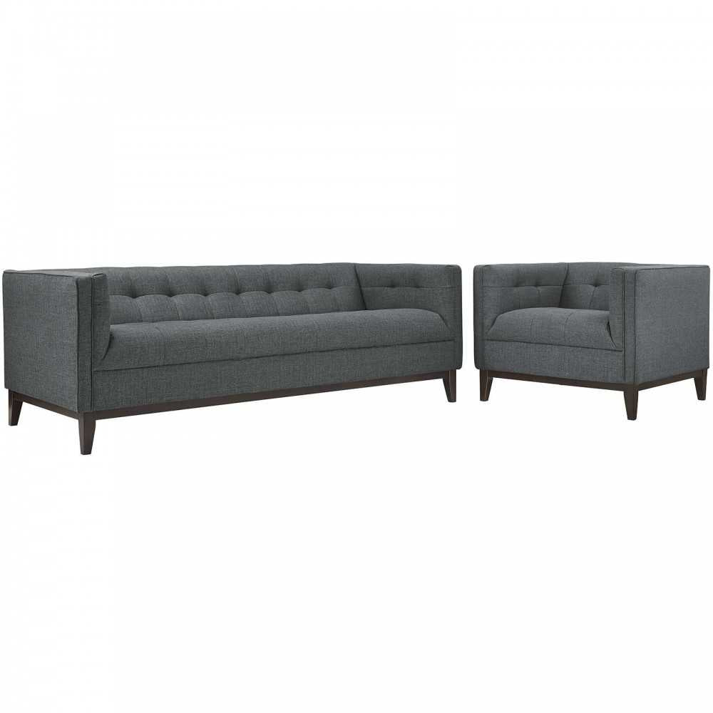 Serve Living Room Set Set of 2, Gray