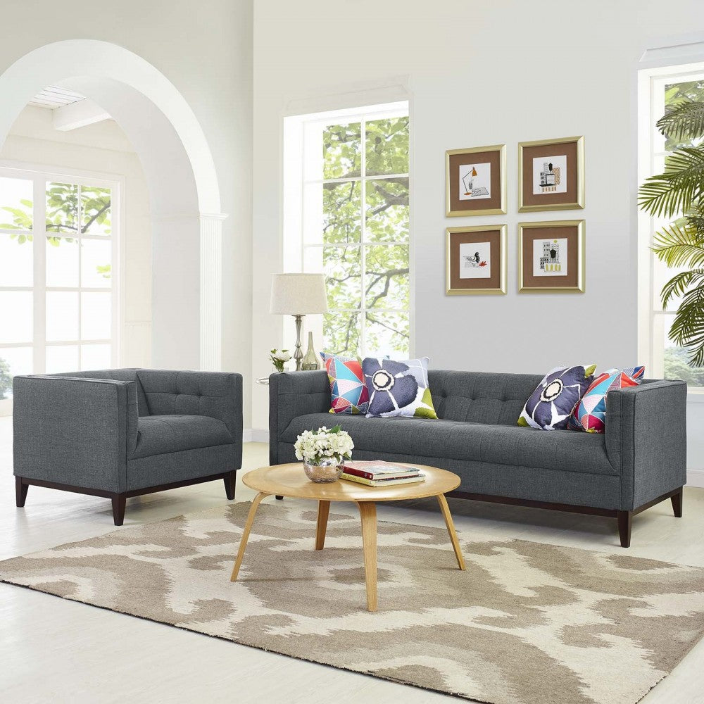 Serve Living Room Set Set of 2, Gray