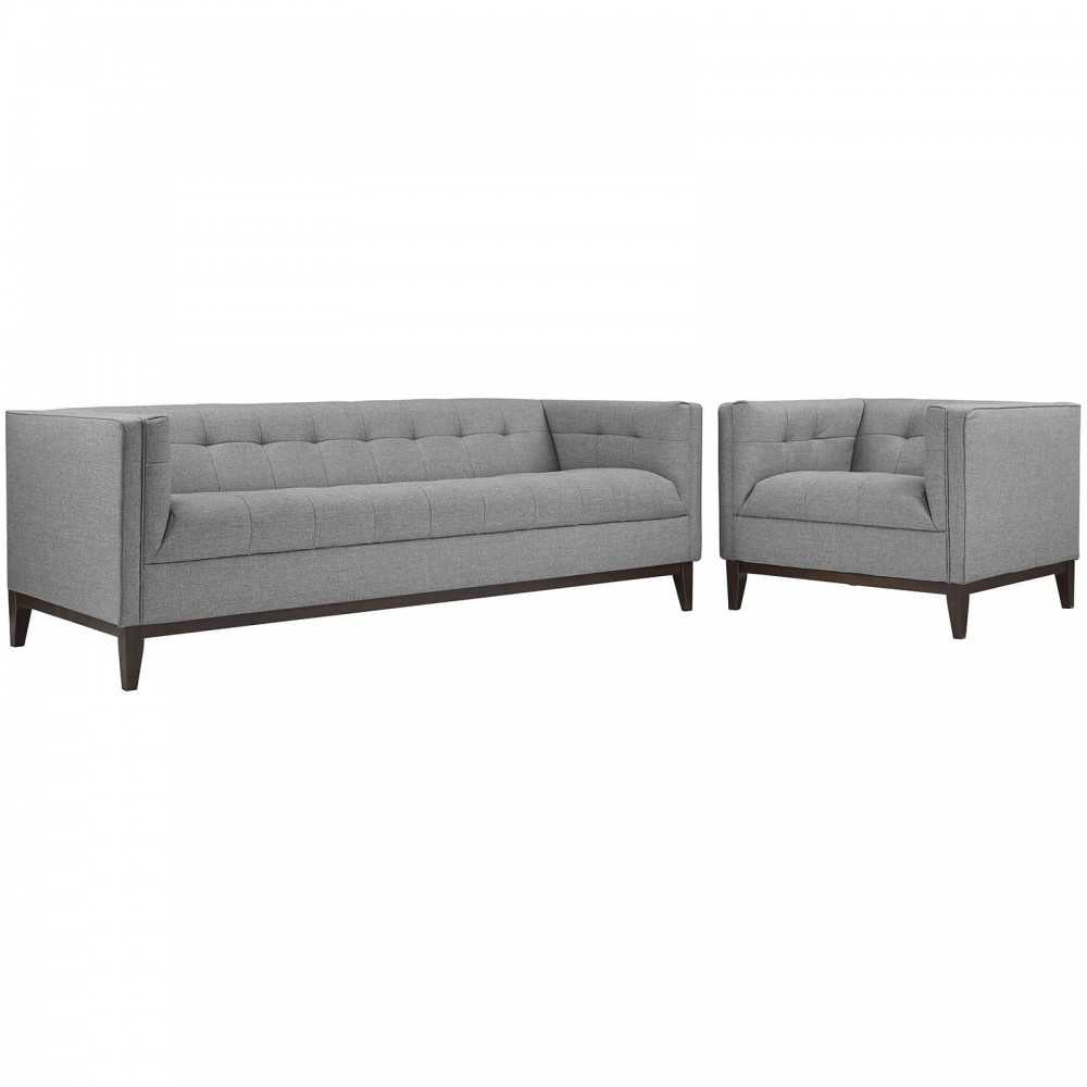Serve Living Room Set Set of 2, Light Gray