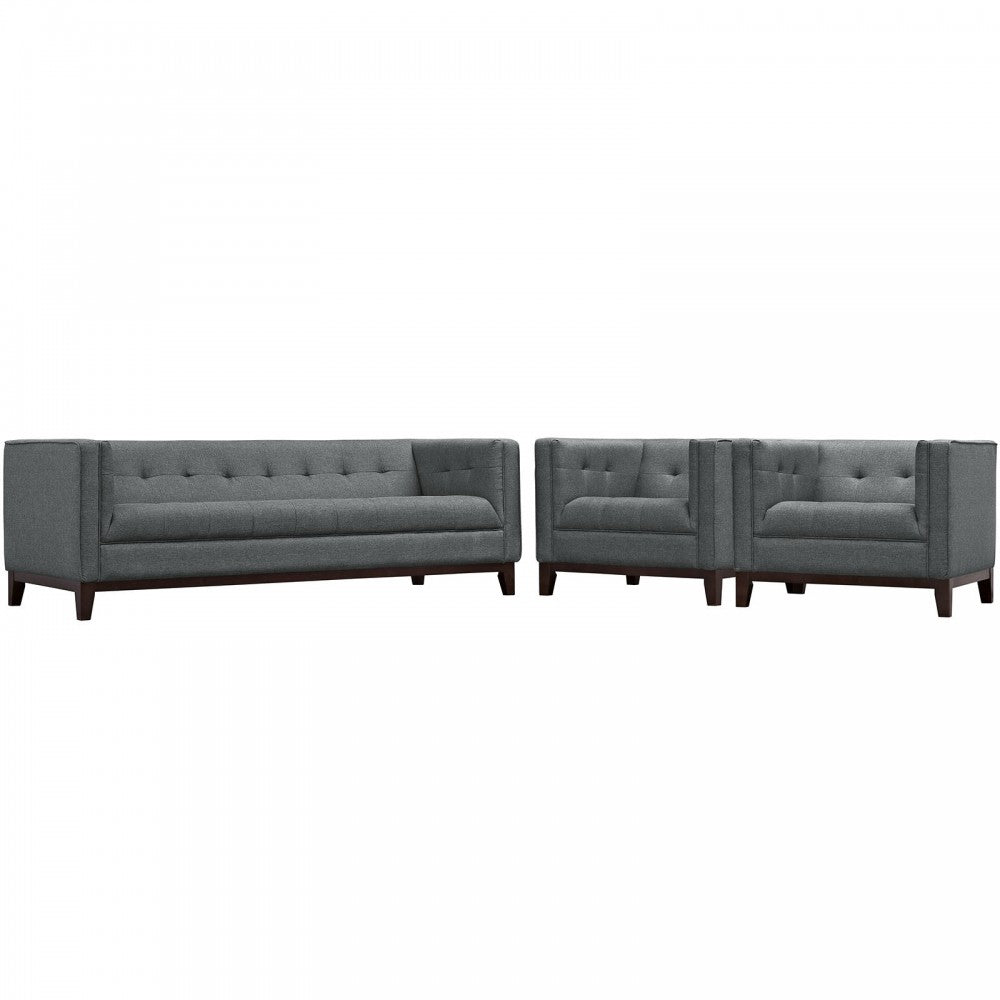 Serve Living Room Set Set of 3, Gray